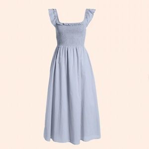 Reformation Noreen Dress Periwinkle